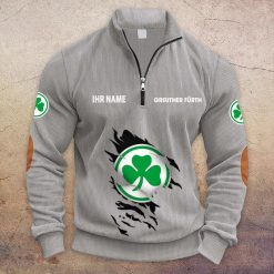 SpVgg Greuther Fürth Individueller Name Neue Version Halbzip-Pullover