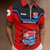 SpVgg Unterhaching Individueller Name Neue Version Reißverschluss Poloshirt