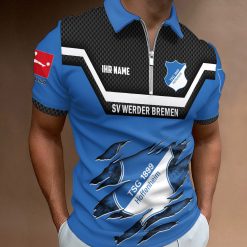 TSG 1899 Hoffenheim Individueller Name Neue Version Reißverschluss Poloshirt