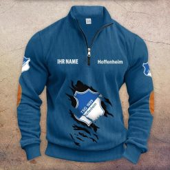 TSG 1899 Hoffenheim Individueller Name Neue Version Halbzip-Pullover