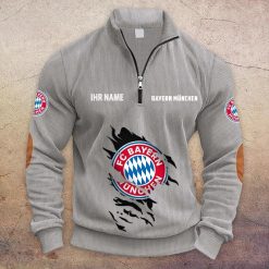 TSV 1860 München Individueller Name Neue Version Halbzip-Pullover