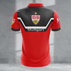 VfB Stuttgart Individueller Name Neue Version Reißverschluss Poloshirt