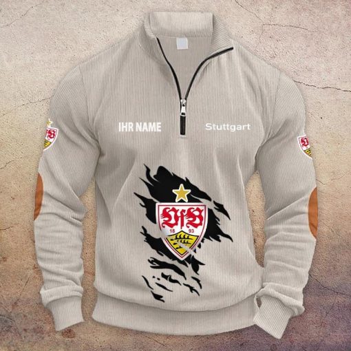 VfB Stuttgart Individueller Name Neue Version Halbzip-Pullover VfB Stuttgart Individueller Name Neue Version Halbzip-Pullover
