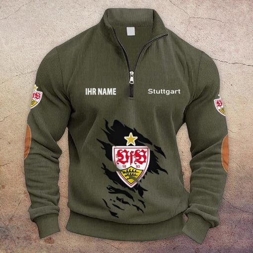 VfB Stuttgart Individueller Name Neue Version Halbzip-Pullover VfB Stuttgart Individueller Name Neue Version Halbzip-Pullover