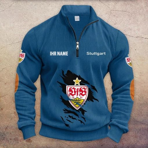 VfB Stuttgart Individueller Name Neue Version Halbzip-Pullover VfB Stuttgart Individueller Name Neue Version Halbzip-Pullover