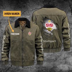VfB Stuttgart Individueller Name Neues Design Zip-Jacke