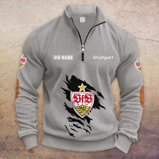 VfB Stuttgart Individueller Name Neue Version Halbzip-Pullover VfB Stuttgart Individueller Name Neue Version Halbzip-Pullover