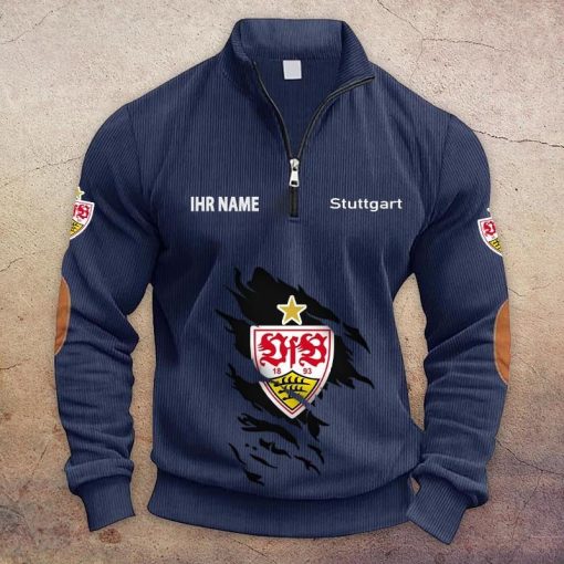 VfB Stuttgart Individueller Name Neue Version Halbzip-Pullover VfB Stuttgart Individueller Name Neue Version Halbzip-Pullover