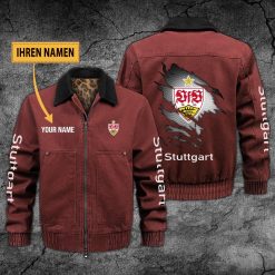 VfB Stuttgart Individueller Name Neues Design Zip-Jacke
