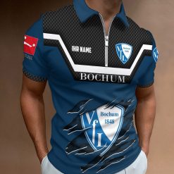 VfL Bochum 1848 Individueller Name Neue Version Reißverschluss Poloshirt