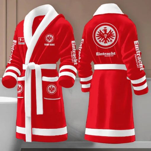 Eintracht Frankfurt Individueller Name Neue Edition Fleece-Bademantel