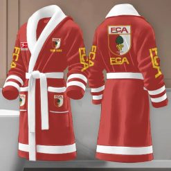 FC Augsburg Individueller Name Neue Edition Fleece-Bademantel