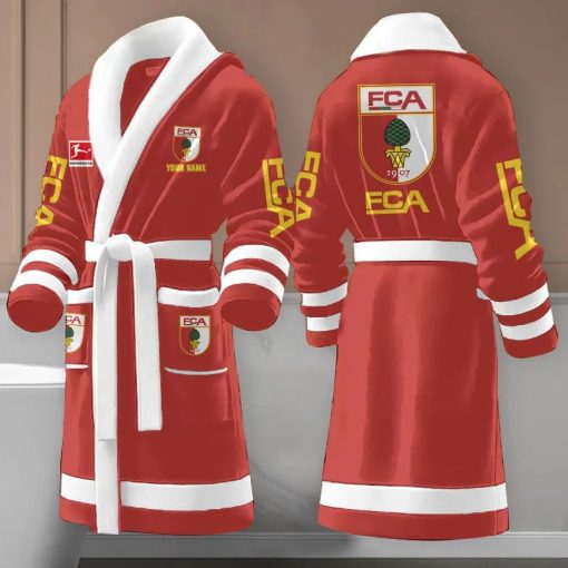 FC Augsburg Individueller Name Neue Edition Fleece-Bademantel