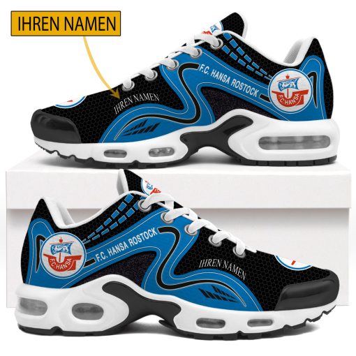 FC Hansa Rostock Individueller Name Sonderausgabe BW Air Max Plus Schuhe