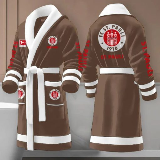 FC St. Pauli Individueller Name Neue Edition Fleece-Bademantel