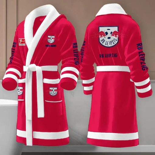 RB Leipzig Individueller Name Neue Edition Fleece-Bademantel