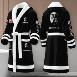SC Freiburg Individueller Name Neue Edition Fleece-Bademantel