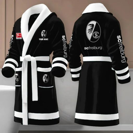 SC Freiburg Individueller Name Neue Edition Fleece-Bademantel