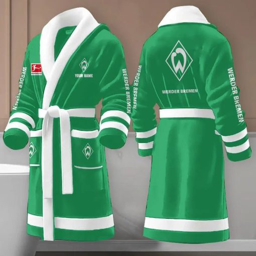 SV Werder Bremen Individueller Name Neue Edition Fleece-Bademantel