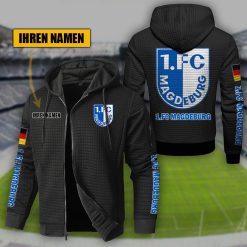 1. FC Magdeburg Individueller Name Sportlicher Stil Sport-Hoodie
