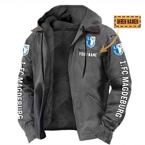 1. FC Magdeburg Individueller Name Neue Version Kapuzenjacke 1. FC Magdeburg Individueller Name Neue Version Kapuzenjacke