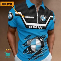 BMW Individueller Name Limitierte Auflage Reißverschluss Poloshirt