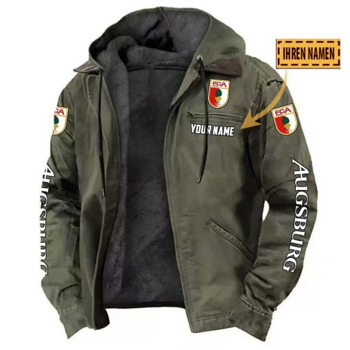 FC Augsburg Individueller Name Neue Version Kapuzenjacke