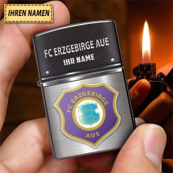 FC Erzgebirge Aue Individueller Name Neues Design Zippo-Feuerzeug