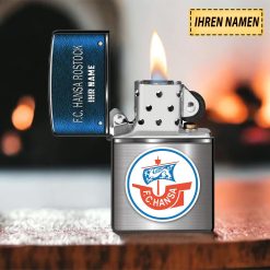 FC Hansa Rostock Individueller Name Neues Design Zippo-Feuerzeug