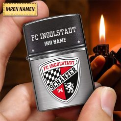 FC Ingolstadt 04 Individueller Name Neues Design Zippo-Feuerzeug