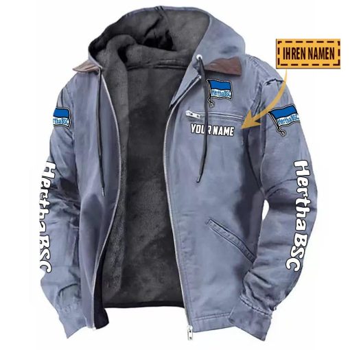 Hertha BSC Individueller Name Neue Version Kapuzenjacke