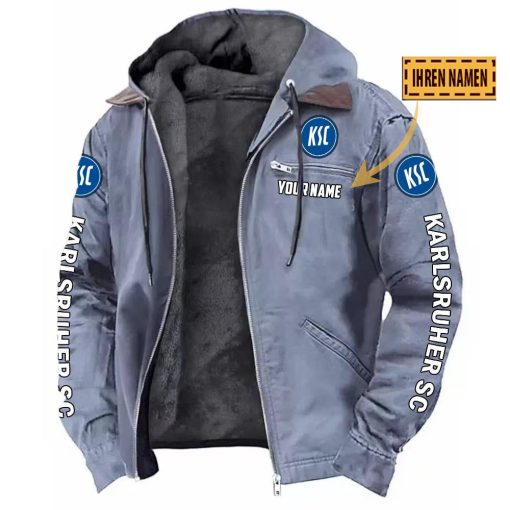 Karlsruher SC Individueller Name Neue Version Kapuzenjacke