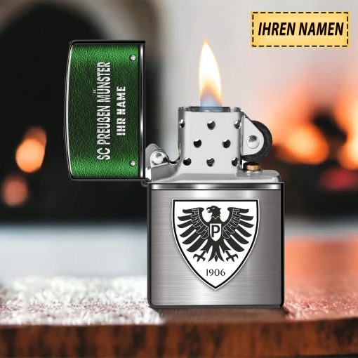 SC Preußen Münster Individueller Name Neues Design Zippo-Feuerzeug
