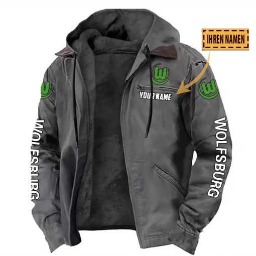 VfL Wolfsburg Individueller Name Neue Version Kapuzenjacke VfL Wolfsburg Individueller Name Neue Version Kapuzenjacke