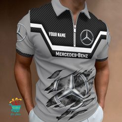 Mercedes-Benz Reißverschluss Poloshirt – Individueller Name Neue Version