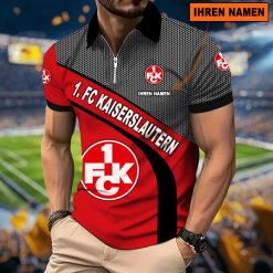 1. FC Kaiserslautern Individueller Name Neues Modell – Reißverschluss Poloshirt
