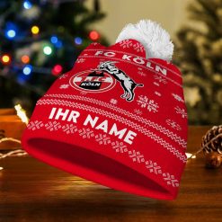 1. FC Köln Individueller Name Neue Version Weihnachtsmütze