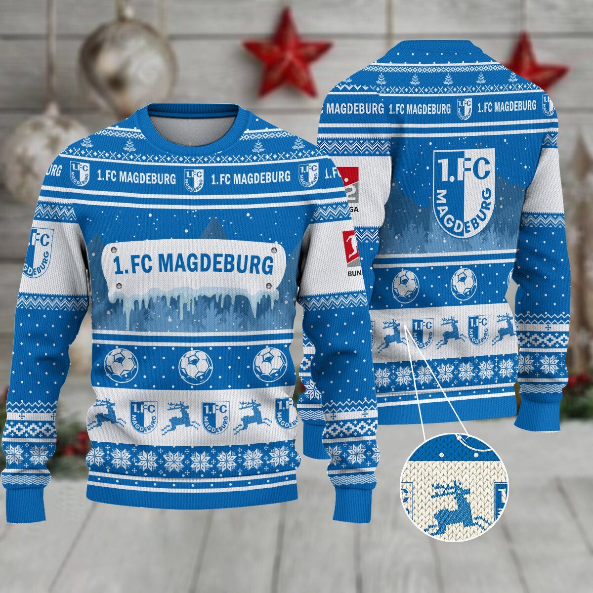 1. FC Magdeburg Weihnachtspullover im neuen Design 1. FC Magdeburg Weihnachtspullover im neuen Design