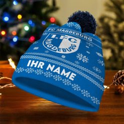 1. FC Magdeburg Individueller Name Neue Version Weihnachtsmütze