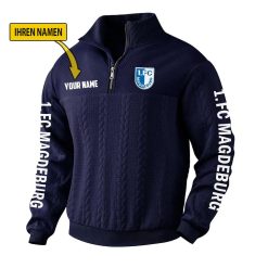 1. FC Magdeburg Fan Edition Strick-Sweatshirt – Individueller Name