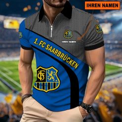 1. FC Saarbrücken Individueller Name Neues Modell – Reißverschluss Poloshirt
