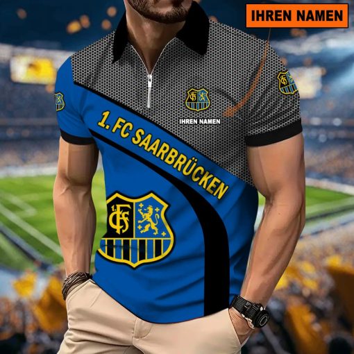 1. FC Saarbrücken Individueller Name Neues Modell – Reißverschluss Poloshirt