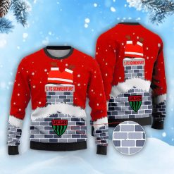 Neues Modell: 1. FC Schweinfurt 05 Weihnachtspullover mit Weihnachtsmann-Motiv