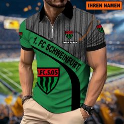 1. FC Schweinfurt 05 Individueller Name Neues Modell – Reißverschluss Poloshirt