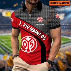 1. FSV Mainz 05 Individueller Name Neues Modell – Reißverschluss Poloshirt