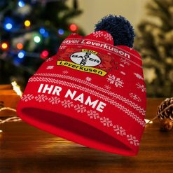 Bayer 04 Leverkusen Individueller Name Neue Version Weihnachtsmütze