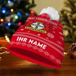 Bayer 04 Leverkusen Individueller Name Neue Version Weihnachtsmütze