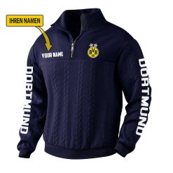 Borussia Dortmund Fan Edition Strick-Sweatshirt – Individueller Name