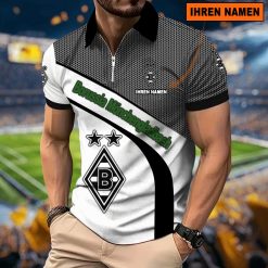Borussia Mönchengladbach Individueller Name Neues Modell – Reißverschluss Poloshirt