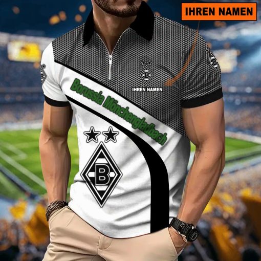 Borussia Mönchengladbach Individueller Name Neues Modell – Reißverschluss Poloshirt